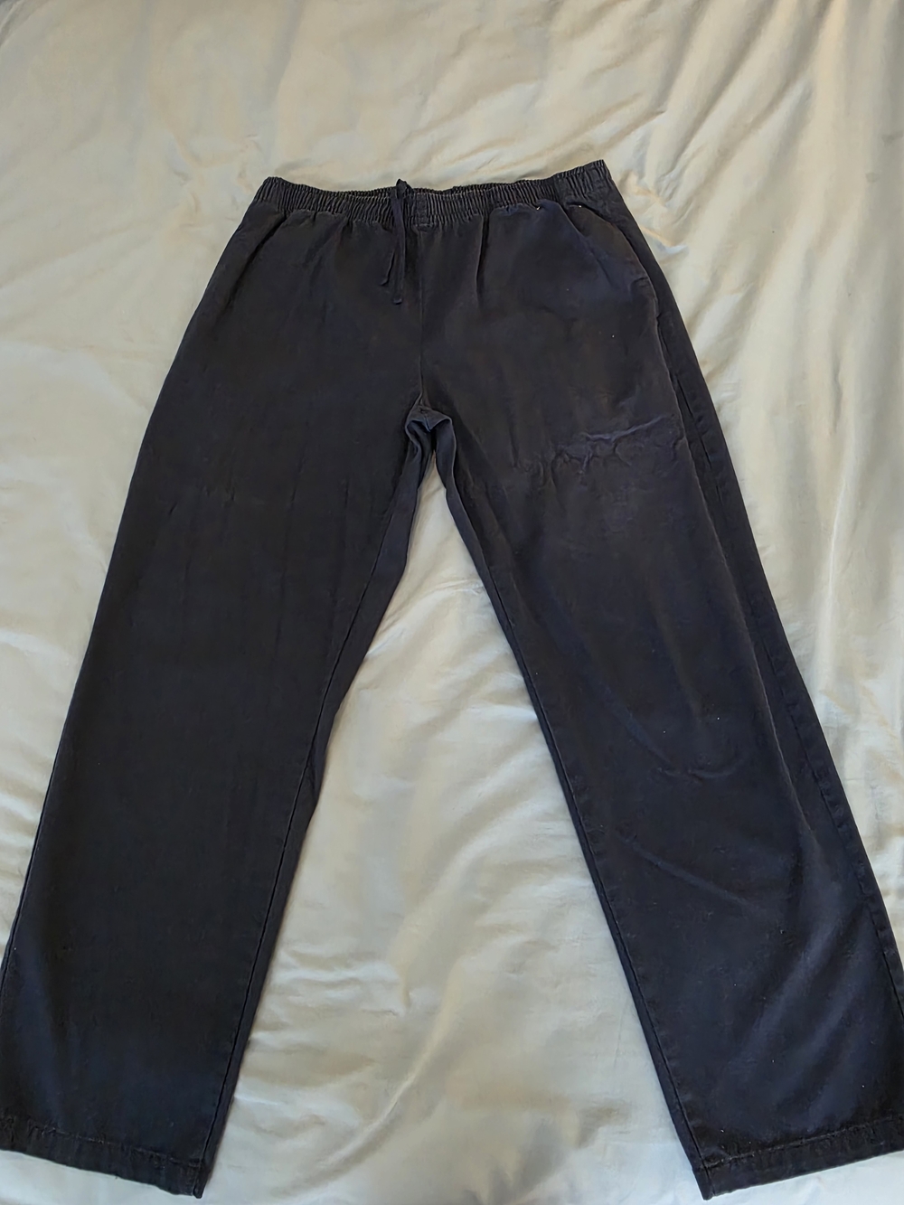 Men's Navy Drawstring Casual Pants